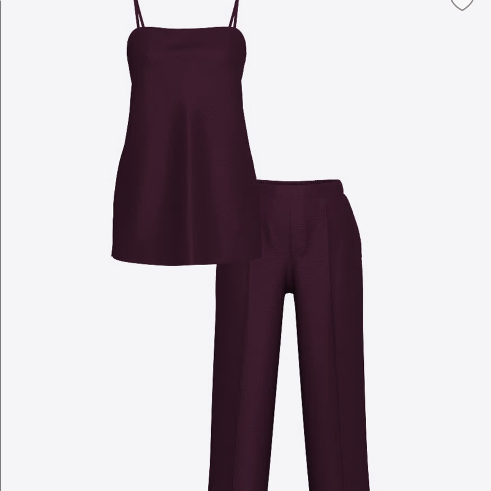 Luxe Satin Tunic Cami & Pant Set - Picture 3 of 3